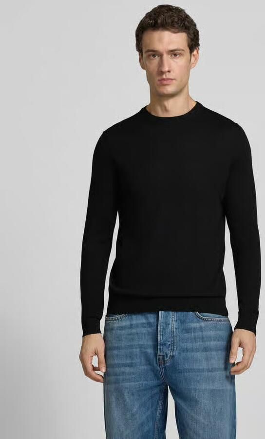 Profuomo regular fit gebreide trui van zuivere wol - Foto 3