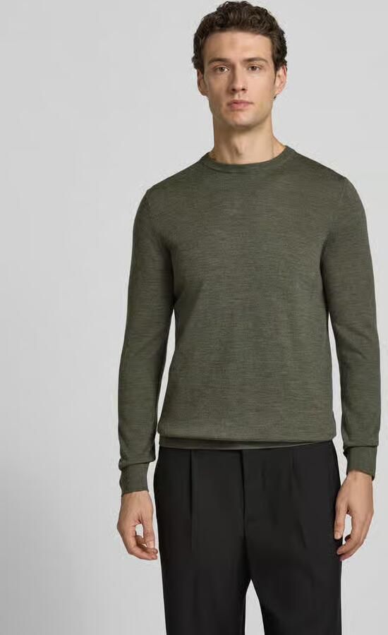 Profuomo regular fit gebreide trui van zuivere wol - Foto 3