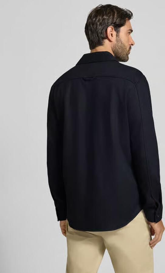 Profuomo Regular fit overhemdjack met kentkraag en borstzakken - Foto 7