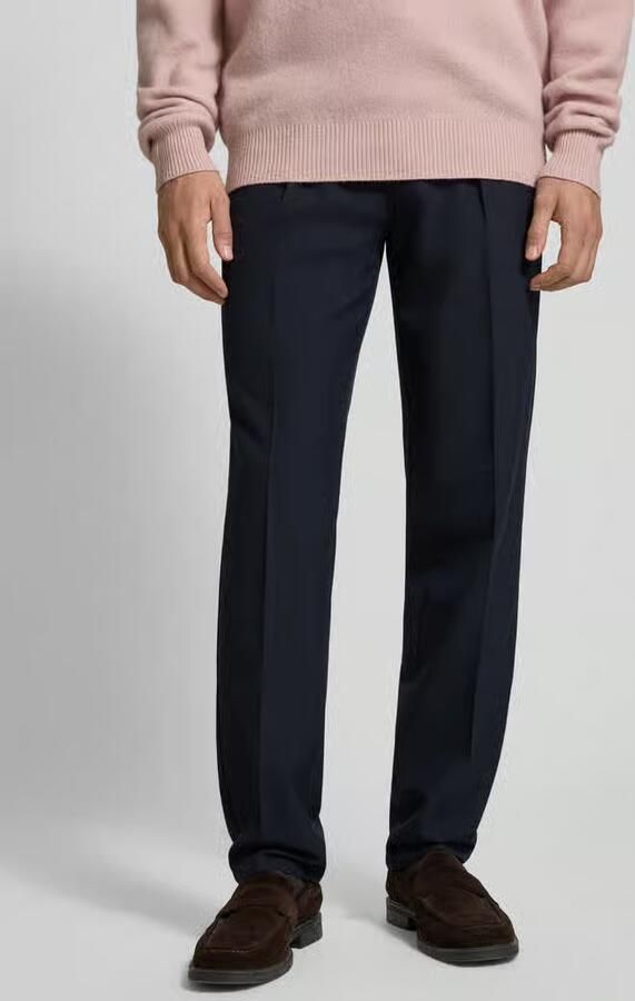 Profuomo Regular fit stoffen broek met viscose - Foto 2