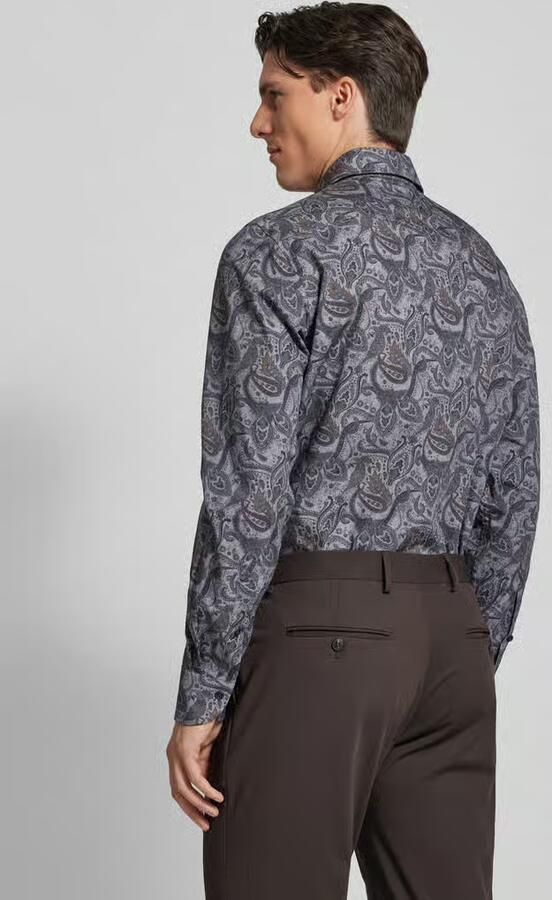 Profuomo Regular fit zakelijk overhemd met haaikraag