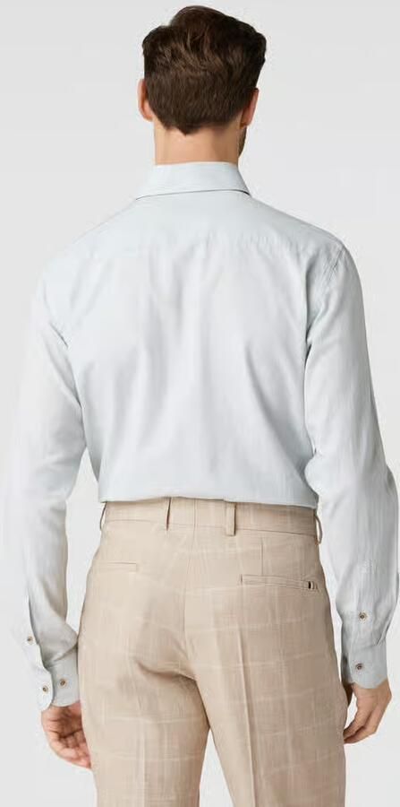 PROFUOMO Heren Overhemden Shirt Cutaway Sc Cotton Linnen Mint - Foto 3