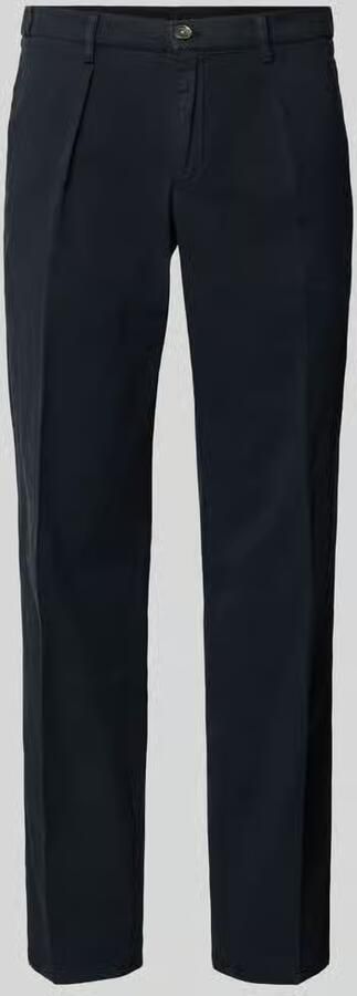 Profuomo Broek met persplooien en achterzakken - Foto 3