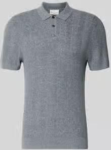 PROFUOMO Heren Polo's & T-shirts Herringbone Lichtgrijs - Foto 5