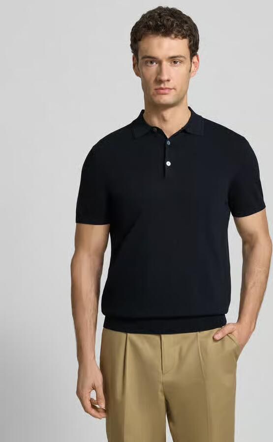 Profuomo Slim fit poloshirt van lyocellmix met zijde aandeel - Foto 14