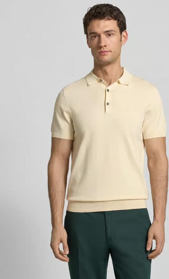Profuomo Slim fit poloshirt van lyocellmix met zijde aandeel - Foto 15