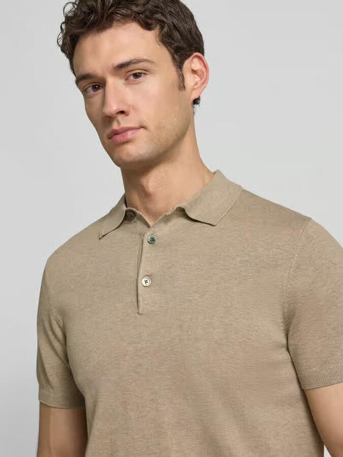 Profuomo Slim fit poloshirt van lyocellmix met zijde aandeel - Foto 10