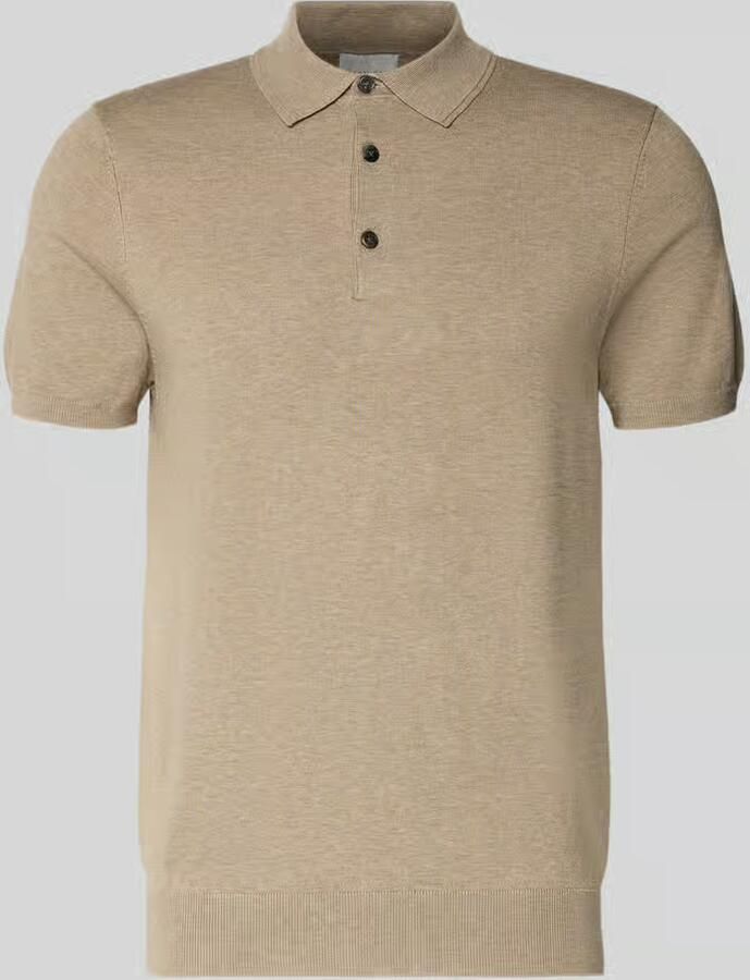 Profuomo Slim fit poloshirt van lyocellmix met zijde aandeel - Foto 11