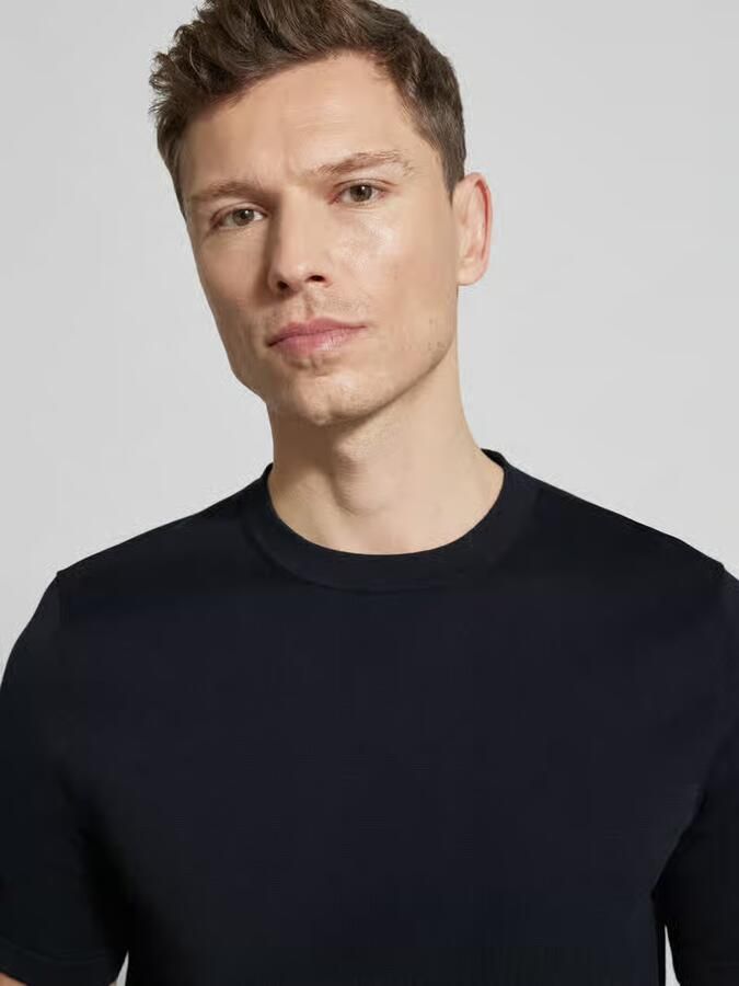 Profuomo slim fit T-shirt van puur katoen - Foto 2