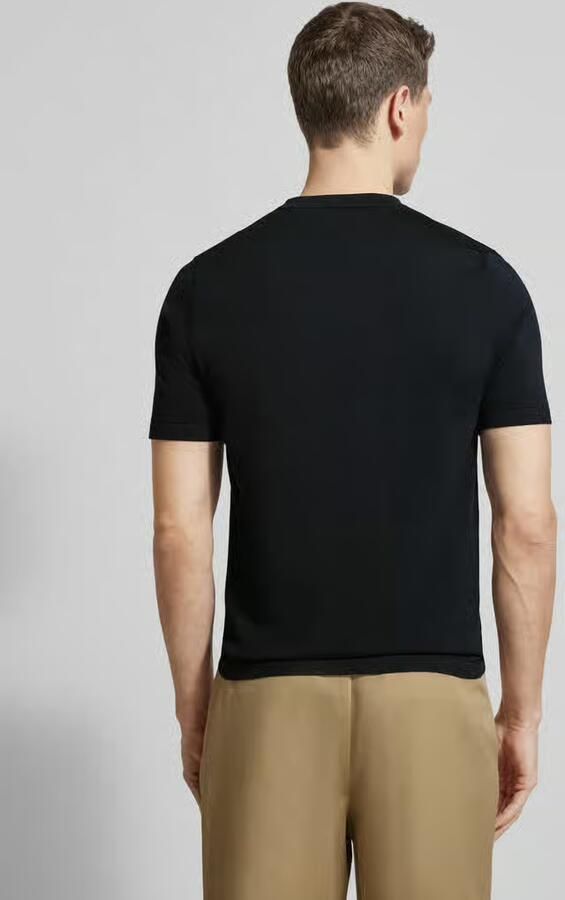 Profuomo slim fit T-shirt van puur katoen - Foto 4