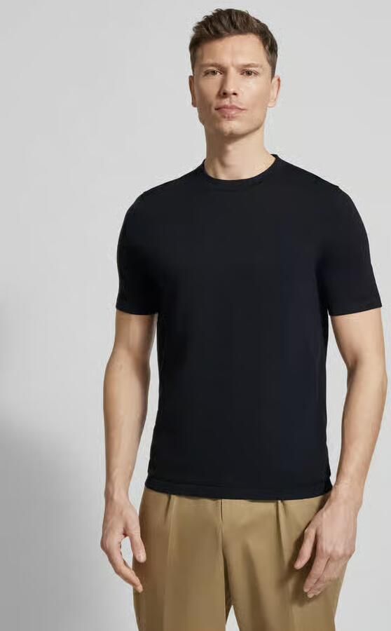 Profuomo slim fit T-shirt van puur katoen - Foto 5