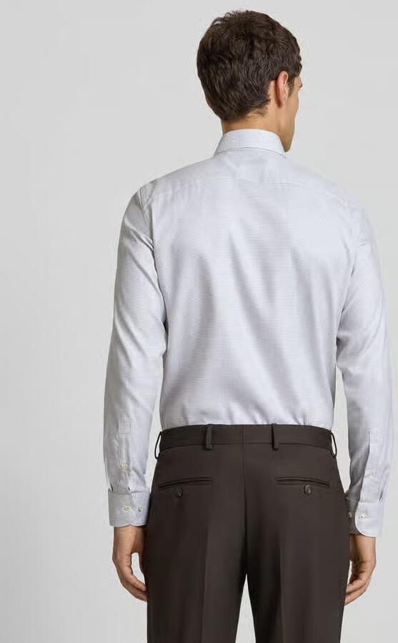 Profuomo Slim fit zakelijk overhemd met haaikraag model 'Cutaway'