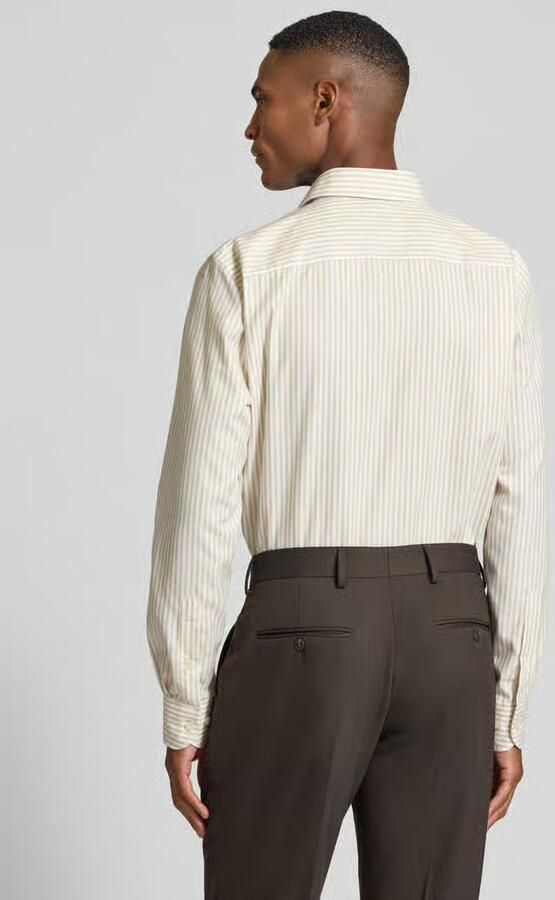 Profuomo Slim fit zakelijk overhemd met kentkraag