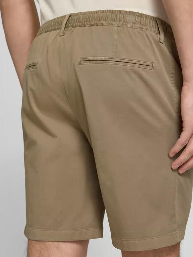 Profuomo straight fit short met bandplooien