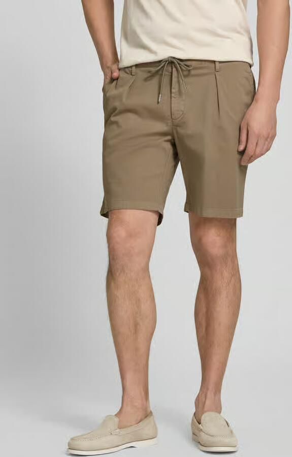 Profuomo straight fit short met bandplooien - Foto 4