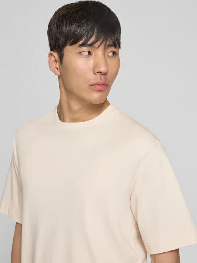 PROFUOMO Heren Polo's & T-shirts Heavy Cotton Gebroken Wit - Foto 5