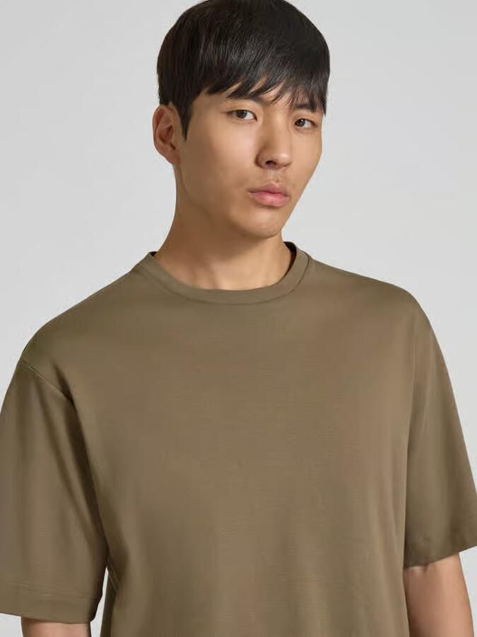 PROFUOMO Heren Polo's & T-shirts Heavy Cotton Taupe - Foto 5