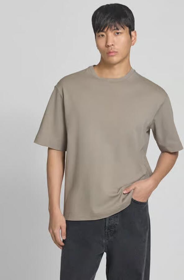 Profuomo T-shirt met logoprint en ronde hals - Foto 3