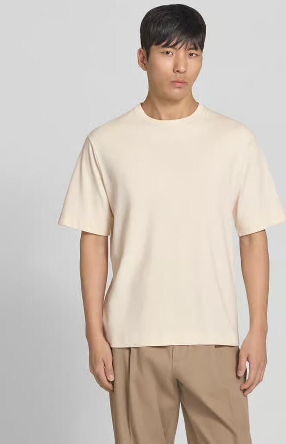 PROFUOMO Heren Polo's & T-shirts Heavy Cotton Gebroken Wit - Foto 6