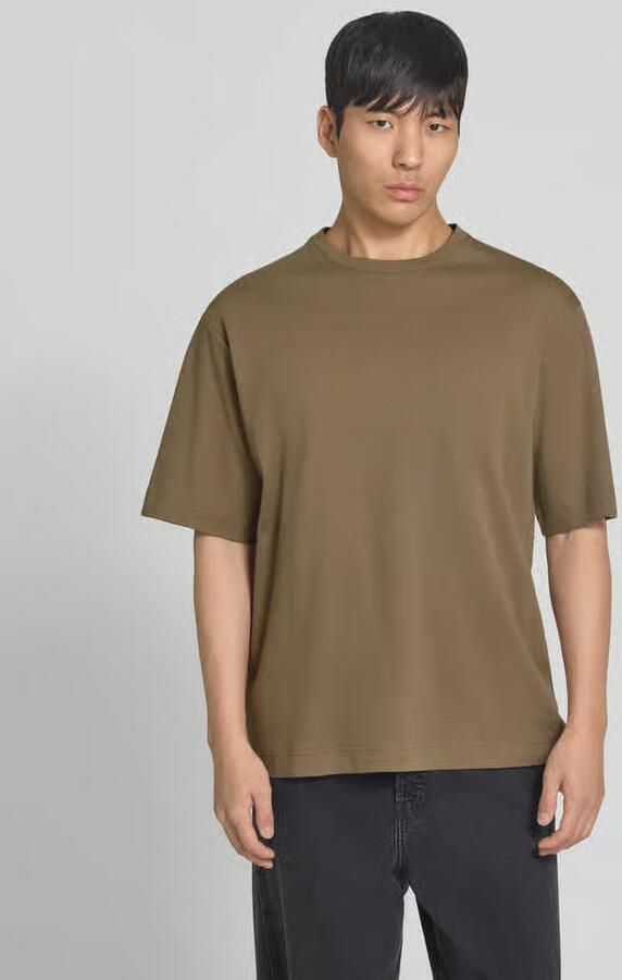 PROFUOMO Heren Polo's & T-shirts Heavy Cotton Taupe - Foto 7