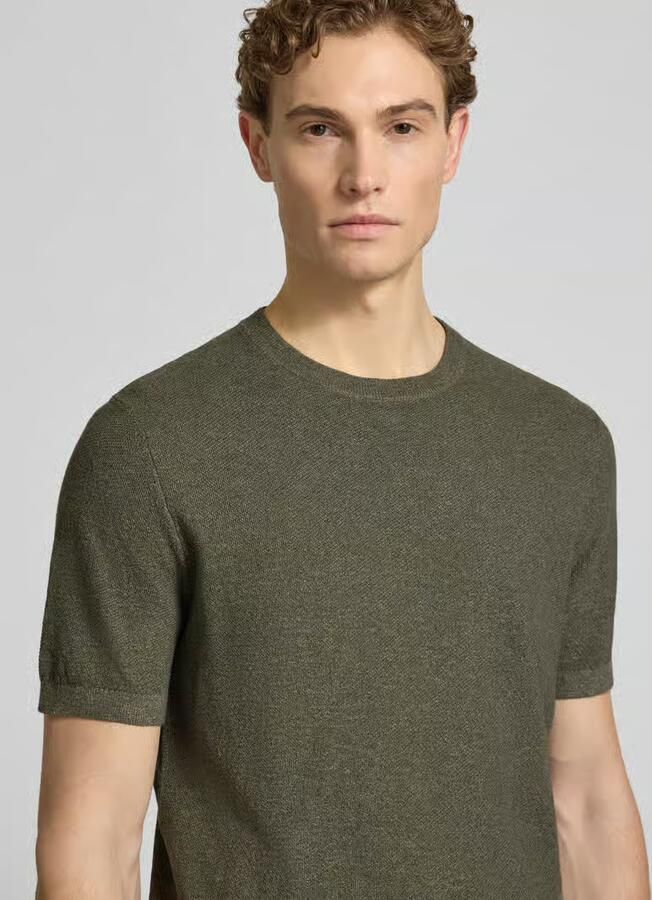 PROFUOMO Heren Polo's & T-shirts Cotton Seed Donkergroen - Foto 5