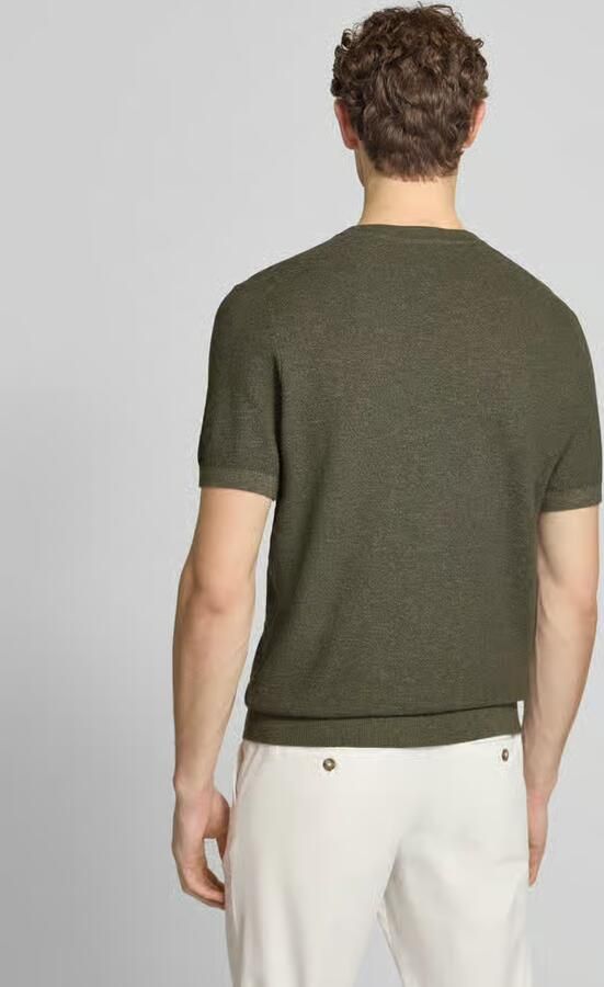 PROFUOMO Heren Polo's & T-shirts Cotton Seed Donkergroen - Foto 5