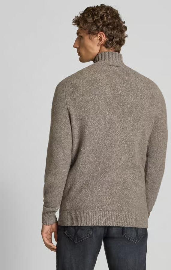PROFUOMO Heren Truien & Vesten Pullover Mock Neck Boiled Wool Bruin - Foto 5