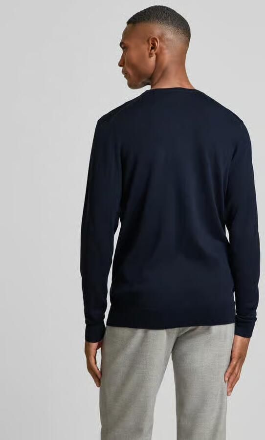 PROFUOMO Heren Truien & Vesten Pullover Crewneck Donkerblauw