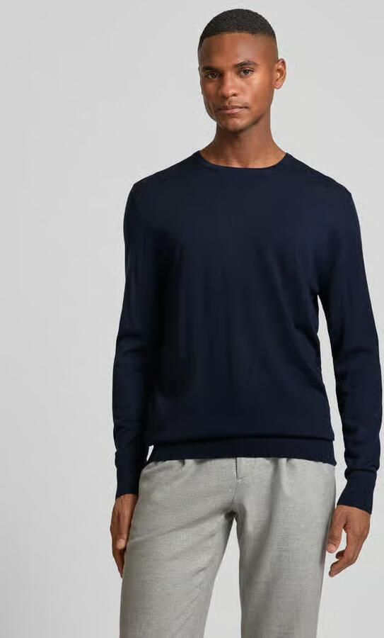 PROFUOMO Heren Truien & Vesten Pullover Crewneck Donkerblauw - Foto 2