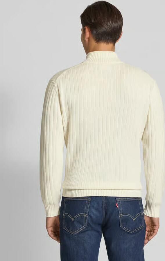 Profuomo Wollen pullover met schipperskraag