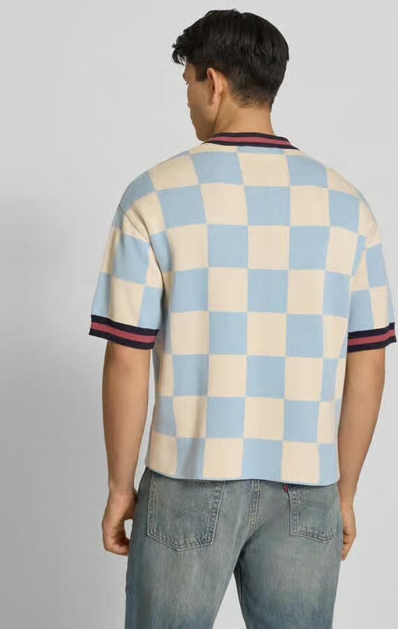 PROHIBITED Gebreid shirt met labelstitching model 'Victory' - Foto 2