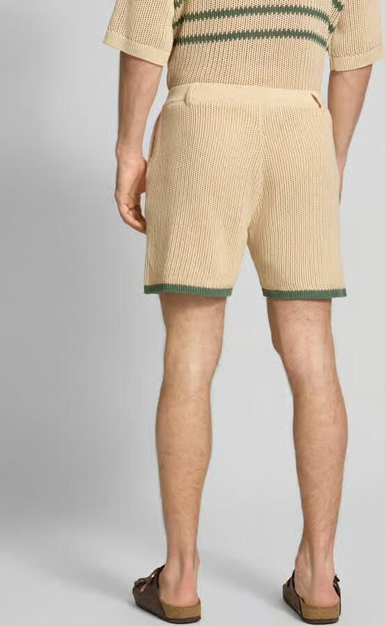 PROHIBITED Gebreide korte broek met labelstitching