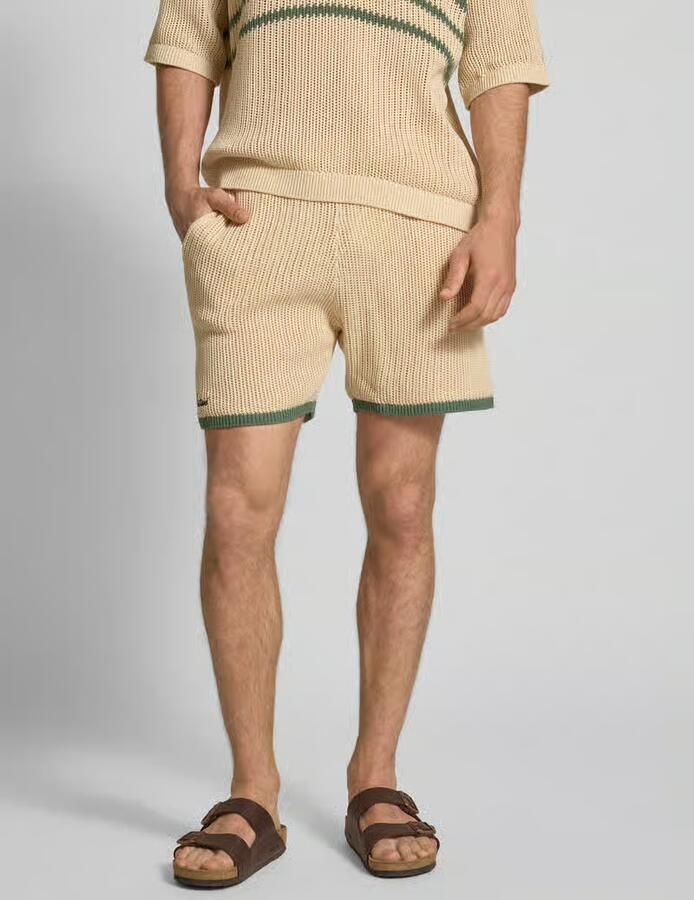 PROHIBITED Gebreide korte broek met labelstitching - Foto 2