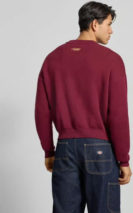 PROHIBITED Gebreide pullover met embleem en ronde hals