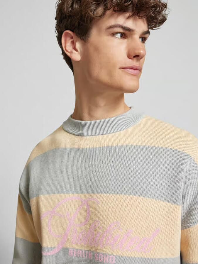 PROHIBITED Gebreide pullover met labelprint