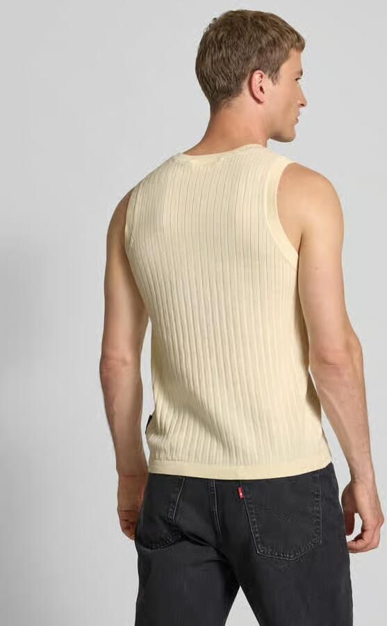 PROHIBITED Gebreide top met labelstitching