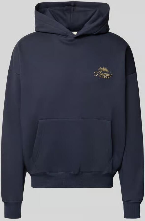 PROHIBITED Oversized hoodie met labelstitching - Foto 2