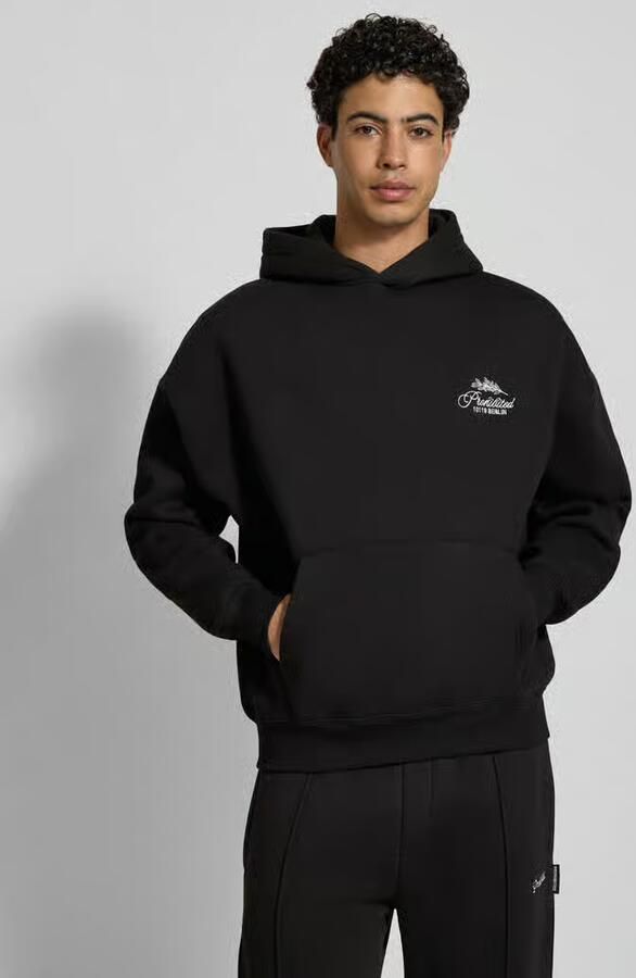 PROHIBITED Oversized hoodie met labelstitching - Foto 3