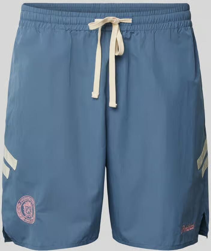 PROHIBITED Regular fit korte broek met label- en logostitching - Foto 2