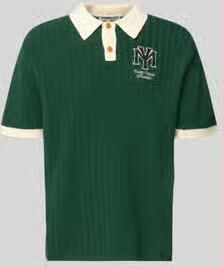 PROHIBITED regular fit poloshirt met labelstitching