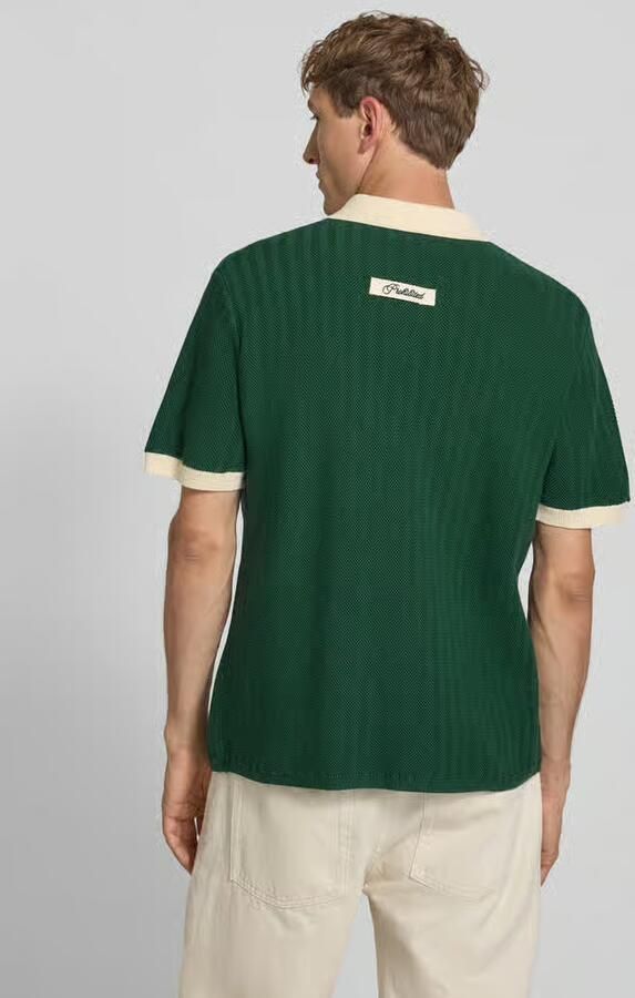 PROHIBITED regular fit poloshirt met labelstitching - Foto 2