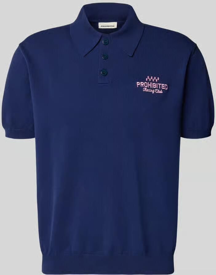 PROHIBITED regular fit poloshirt met labelstitching model 'Speedtrap' - Foto 2