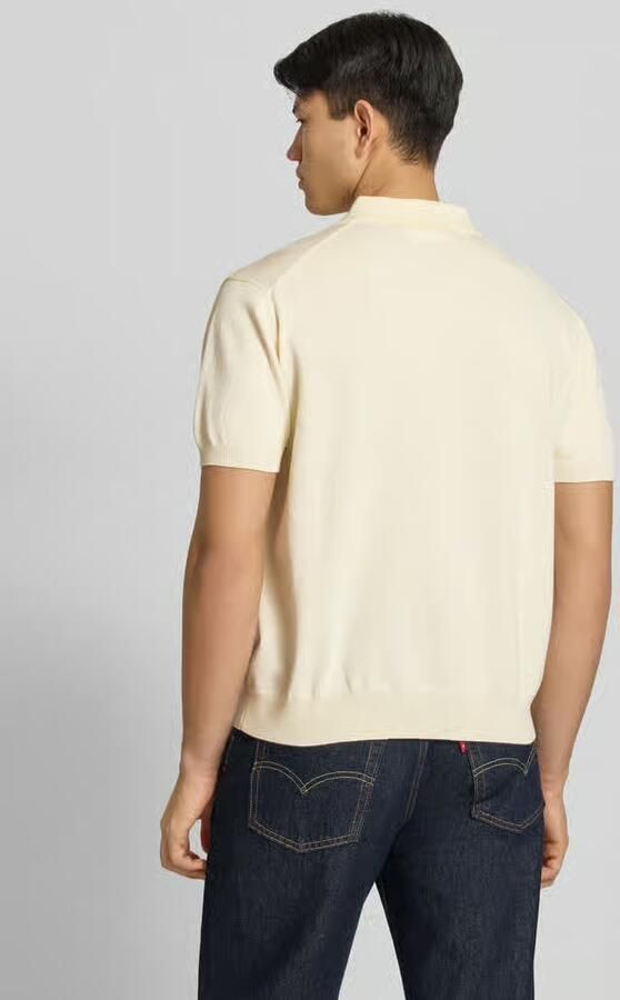 PROHIBITED regular fit poloshirt met labelstitching model 'Speedtrap'