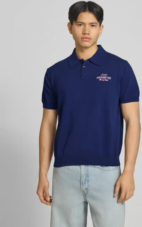 PROHIBITED regular fit poloshirt met labelstitching model 'Speedtrap' - Foto 4