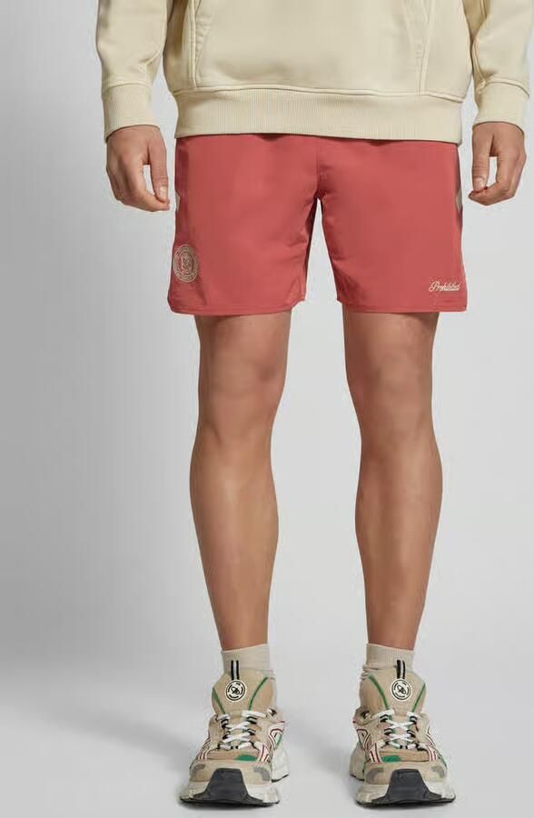 PROHIBITED Regular fit sweatshorts met labeldetail - Foto 2
