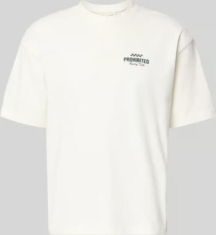 PROHIBITED regular fit T-shirt van puur katoen model 'IN A RUSH' - Foto 3