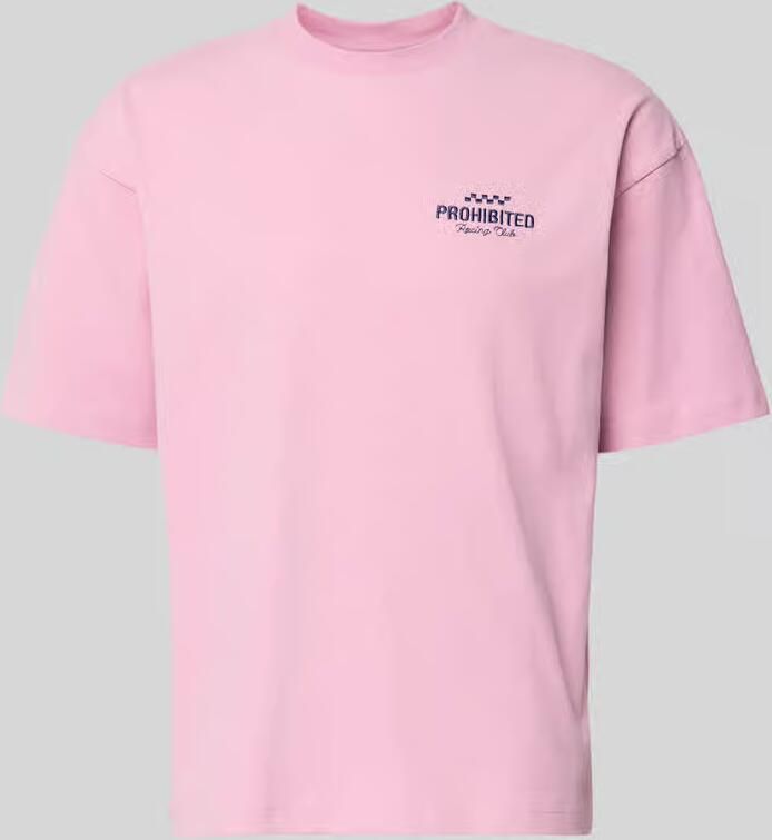 PROHIBITED regular fit T-shirt van puur katoen model 'IN A RUSH'