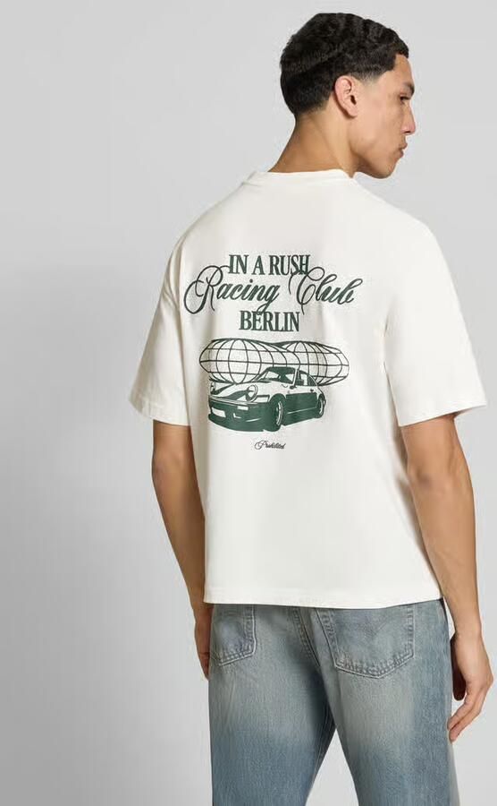 PROHIBITED regular fit T-shirt van puur katoen model 'IN A RUSH'