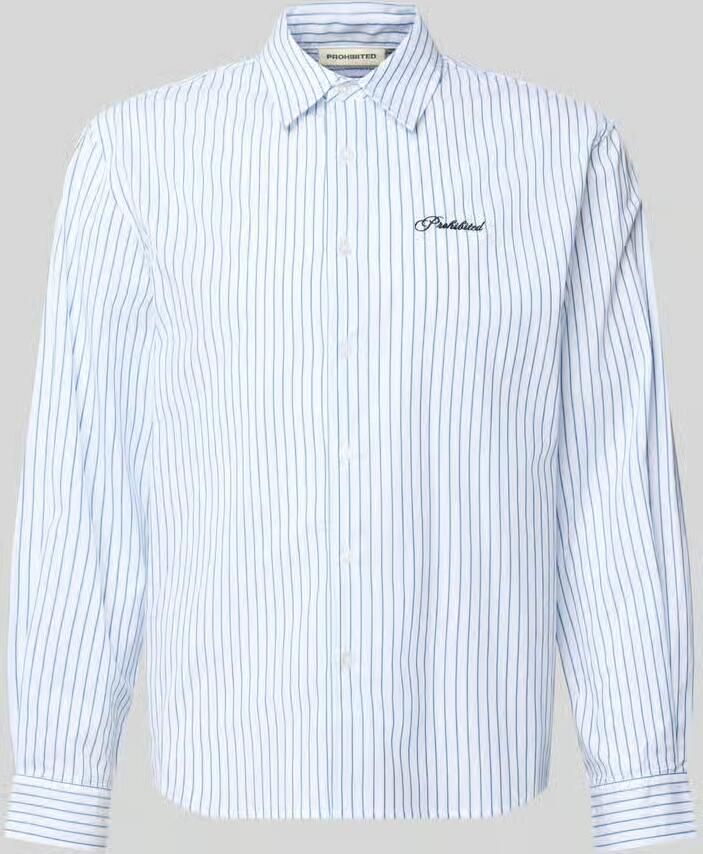 PROHIBITED regular fit vrijetijdsoverhemd met kentkraag en label-stitching - Foto 2