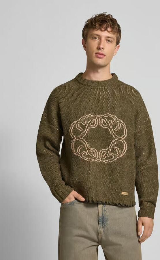 PROHIBITED Relaxed fit gebreide pullover met wol model 'Legacy' - Foto 2